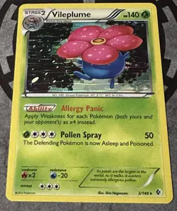 Pokemon TCG - VILEPLUME - Boundaries Crossed 3/149 Rare Holo - LP - Image 2