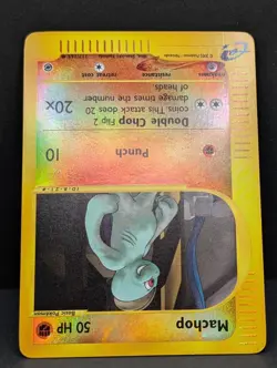 Machop 117/165 Expedition Base Set Reverse Holo Rare Pokemon TCG Nintendo MP - Image 3