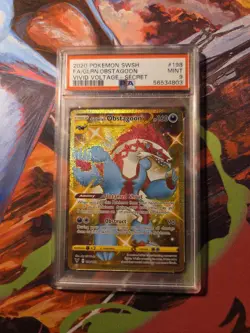 Pokemon Galarian Obstagoon 198/185 Vivid Voltage Gold Secret Rare PSA 9 Mint WOW - Image 1