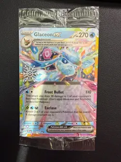 Pokemon Holiday Calendar 2025 Glaceon EX Holiday Stamped Promo 026/131 Sealed - Image 1