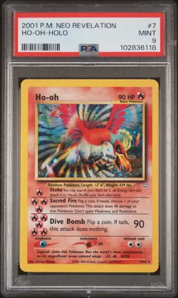 2001 Pokemon Neo Revelation #7 Ho-Oh PSA 9 - Image 1