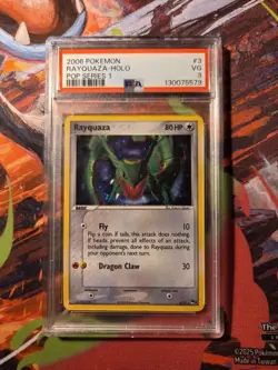Pokemon TCG Rayquaza Holo Rare 3/17 Pop Series 1 PSA 3 AUCTION - Image 1