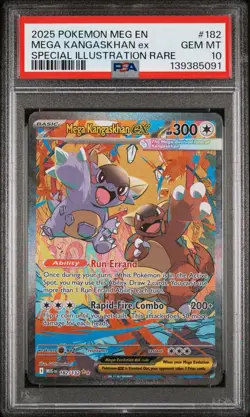 2025 Pokemon Mega Evolution #182 SIR Mega Kangaskhan ex Rare PSA 10 GEM MINT - Image 1