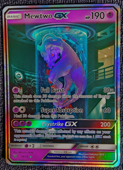 Pokemon TCG Mewtwo GX Shining Legends Secret Rare 78/73 Holo LP - Image 3