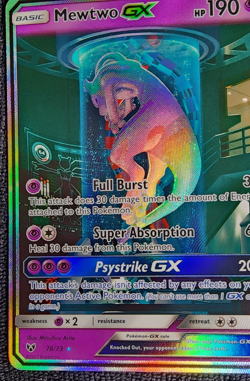 Pokemon TCG Mewtwo GX Shining Legends Secret Rare 78/73 Holo LP - Image 5
