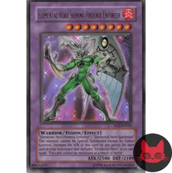 Yugioh Elemental HERO Shining Phoenix Enforcer EOJ-EN033 Ultra Rare NM Miscut - Image 1
