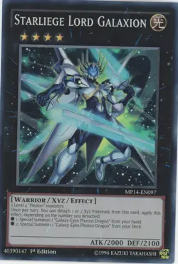 Yugioh Starliege Lord Galaxion MP14-EN097 Super Rare 1st Edition NM - Image 1