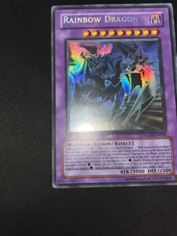 RAINBOW DRAGON ELEMENTAL HERO CHAOS NEOS MISPRINT GHOST RARE YUGIOH MINT - Image 5