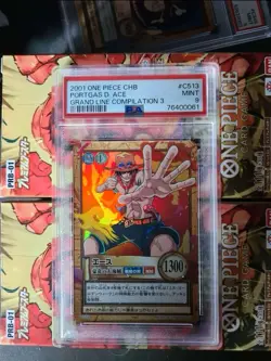 2001 One Piece Carddass Hyper Battle Ace C513 Grand Line PSA 9 Mint - Image 4