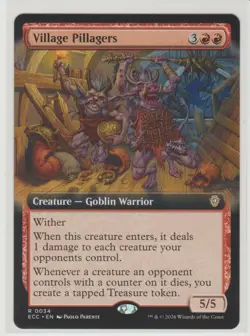 Village Pillagers - Extended Art Rare MtG Card ECC 34 - Image 1