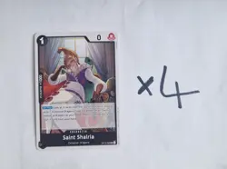 4 x Saint Shalria OP13-086 UC Non Foil Playset Cards - English One Piece OP13 - Image 1