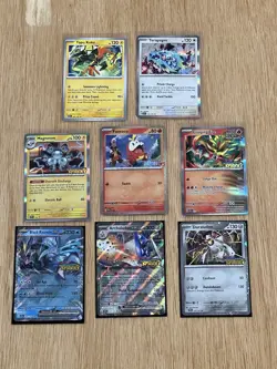 Surging Sparks Stamped Promo Lot Of 8 Pokemon Cards Gouging Fire Magneton - Image 1