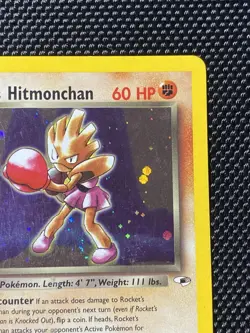 Rocket's Hitmonchan 11/132 Swirl Gym Heroes 2000 Holo Rare WOTC Pokemon Card TCG - Image 4