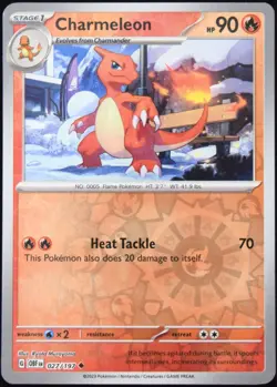 Pokemon TCG Charmeleon 027/197 Obsidian Flames Reverse Holo Uncommon Card - NM - Image 1