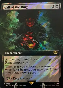 2023 MTG TLOTR’s Tales of Middle-earth #766 Call of the Ring Surge Foil Rare NM - Image 1