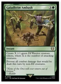 MTG - 1x Galadhrim Ambush Lord of the Rings Commander Rare NM Near Mint English - Image 1