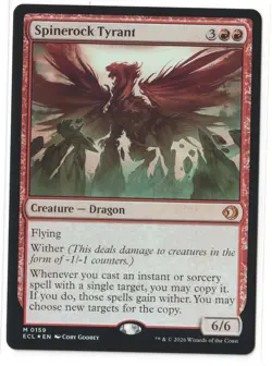 MTG Spinerock Tyrant #0159 Lorwyn Eclipsed FOIL Mythic Rare NM IN HAND - Image 1