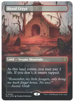 MTG Blood Crypt #0349 Reversible Borderless Lorwyn Eclipsed FOIL Rare NM IN HAND - Image 1