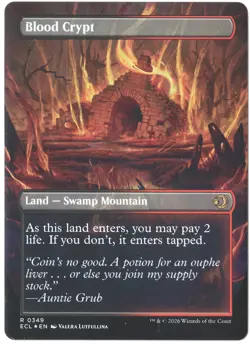 MTG Blood Crypt #0349 Reversible Borderless Lorwyn Eclipsed FOIL Rare NM IN HAND - Image 2