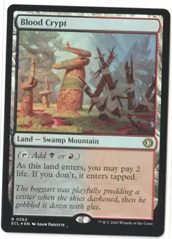 MTG Blood Crypt #0262 Shock Land Lorwyn Eclipsed Rare NM IN HAND - Image 1