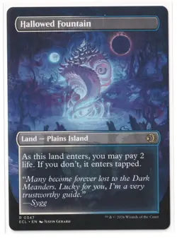 MTG Hallowed Fountain #0347 Reversible Borderless Lorwyn Eclipsed Rare NM IN HAN - Image 1