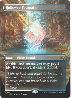 MTG Hallowed Fountain #0347 Reversible Borderless Lorwyn Eclipsed Rare NM IN HAN - Image 2