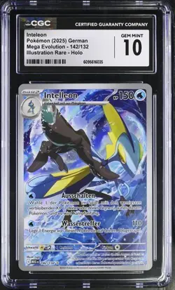 Intelleon Inteleon Art Rare 142/132 Pokemon Deutsch no PSA Gen Mint 10 - Image 1