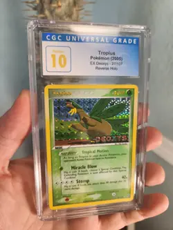 (POP 2) CGC 10 PRISTINE Pokemon Tropius Stamped Reverse Holo Ex Deoxys 27/107 - Image 1