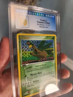 (POP 2) CGC 10 PRISTINE Pokemon Tropius Stamped Reverse Holo Ex Deoxys 27/107 - Image 2
