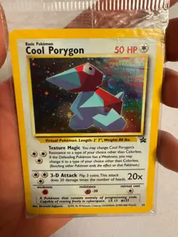 2000 Pokemon Cool Porygon Holo SEALED WOTC Black Star Promo #15 Pokemon Stadium - Image 2