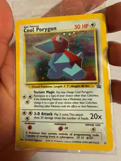 2000 Pokemon Cool Porygon Holo SEALED WOTC Black Star Promo #15 Pokemon Stadium - Image 5