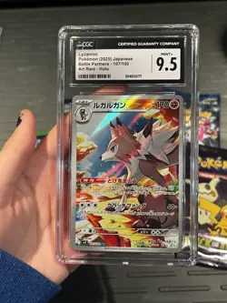 Pokemon Lycanroc CGC 9.5 Slab Plus 4 KOR Packs and One Trick Or Trade Pack Lot - Image 2