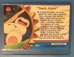 2000 Topps Pokemon Series 3 Snack Attack Snorlax #OR11 (Blue Logo) - Image 2