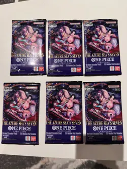 6x One Piece English The Azure Sea's OP14 EB04 Booster Packs SEALED - Image 1