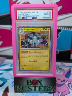 PSA 10 Magneton (STAFF Prerelease Promo) Surging Sparks #153 Pokemon Card B11 - Image 1