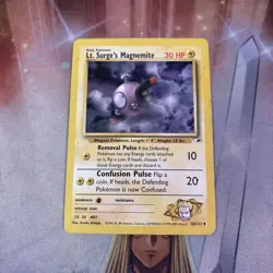 Lt. Surge's Magnemite 50/132 Uncommon Gym Heroes Pokemon Card - Image 1