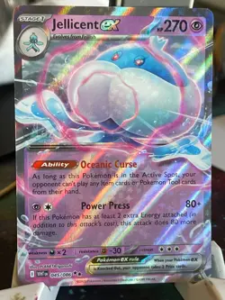 POKEMON JELLICENT EX 045/086 DOUBLE RARE HOLOFOIL WHITE FLARE NM CARD - Image 1