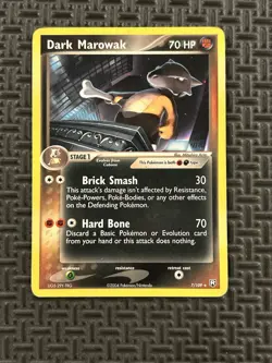 Pokemon Card EX Team Rocket Returns Dark Marowak 7/109 Rare - Image 2