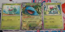 Bulbasaur Ivysaur Venusaur 151 SV Scarlet and Violet Pokemon Cards - Image 1