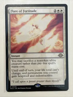 Magic the Gathering Flare of Fortitude Modern Horizons 3 Regular Card - Image 1