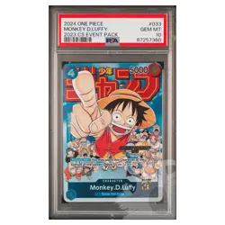 One Piece Card Monkey D. Luffy P-033 Championship Event Pack ENG - PSA 10 GEM MT - Image 1