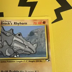 Brock's Rhyhorn 70/132 - 1ST EDITION - Gym Heroes - Pokemon Card - Image 3