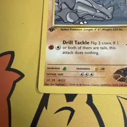 Brock's Rhyhorn 70/132 - 1ST EDITION - Gym Heroes - Pokemon Card - Image 4