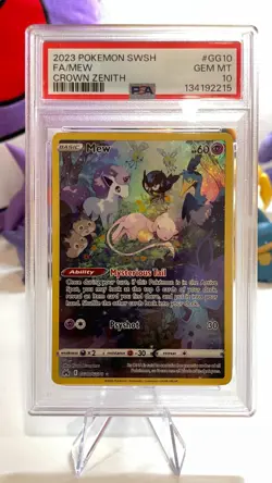 PSA 10 Sleepy Mew GG10 Crown Zenith Galarian Gallery Pokemon Graded Card - Image 1