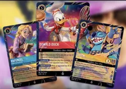 Disney Lorcana Magical Places Stitch Rapunzel Donald Duck EPCOT Promo Cards - Image 2