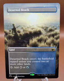 BORDERLESS Deserted Beach x1 MTG Innistrad Magic Light Play LP English - Image 1