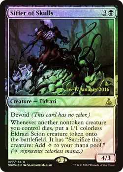 MTG FOIL Sifter of Skulls (Prerelease) (Oath of the Gatewatch) - Promo #077s - Image 1
