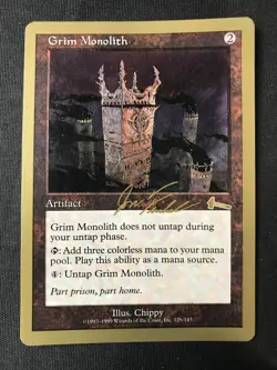 MTG World Championship Decks Grim Monolith 2000 Jon Finkel GOLD BORDER LP - Image 1