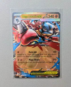 Mega Lucario ex 077/132 Double Rare Mega Evolutions Pokemon TCG NM ENG - Image 1