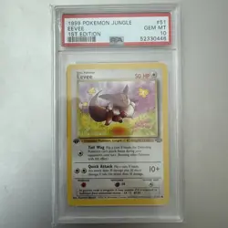 1999 Pokemon Jungle Set 1ST Edition EEVEE PSA 10 - Image 1